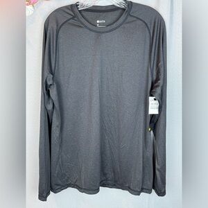 Men’s Zella Black Crewneck Long Sleeve T- Sz Medium